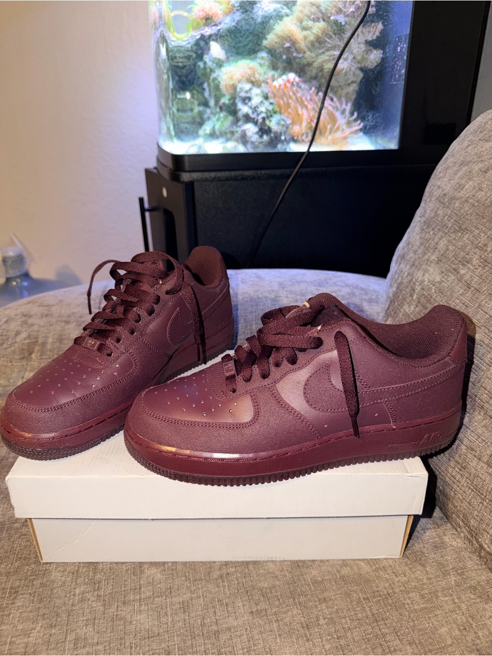Nike Air Force 1 ’07 Tech Tuff Deep Burgundy Men’s Size 8.5 Rare 2010
